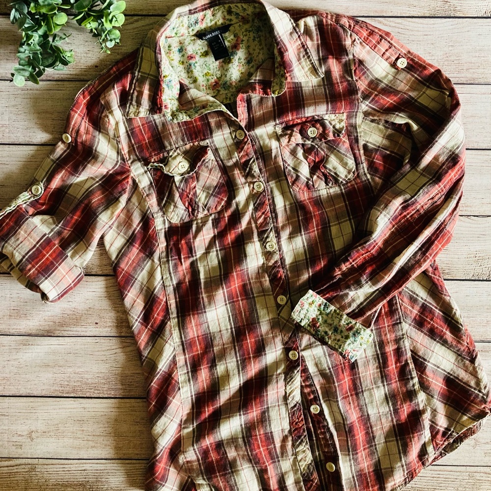 Plaid Print MANGO Shirt